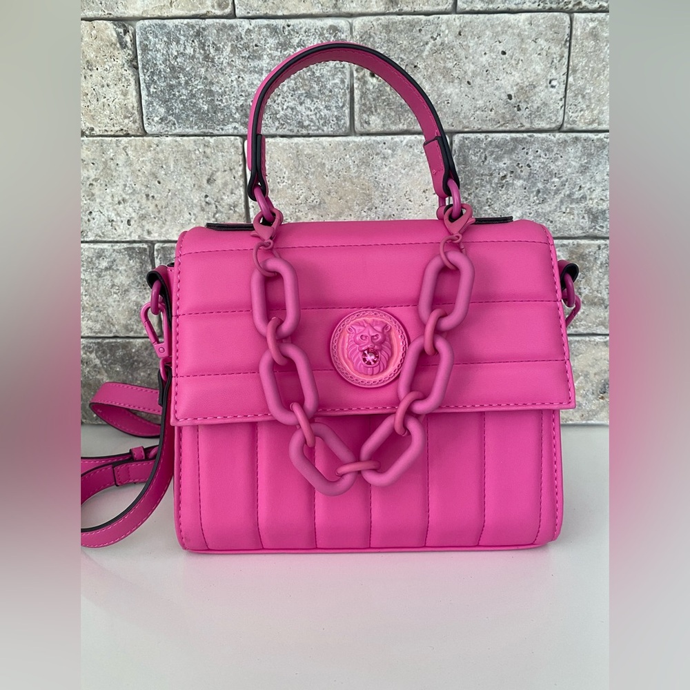 Aldo Fuchsia Quilted Top-Handle Shoulder Bag